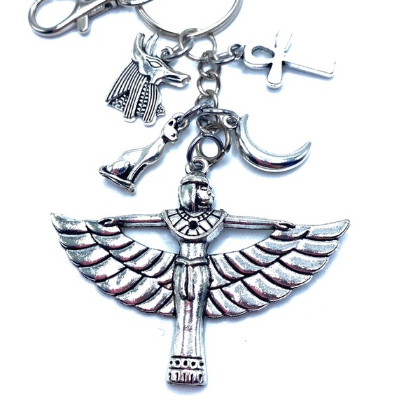 Egyptian Goddess Isis Keychain Bag Charm - Picture 4 of 8